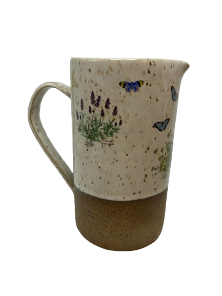 Conjunto com 6 copos e 1 jarra - borboletas