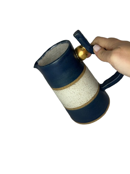 Jarra Azul, areia e dourada