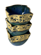 Conjunto 3 Bowls com Flores Azuis