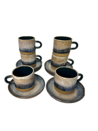 Kit 6 Canecas Onda com Pires