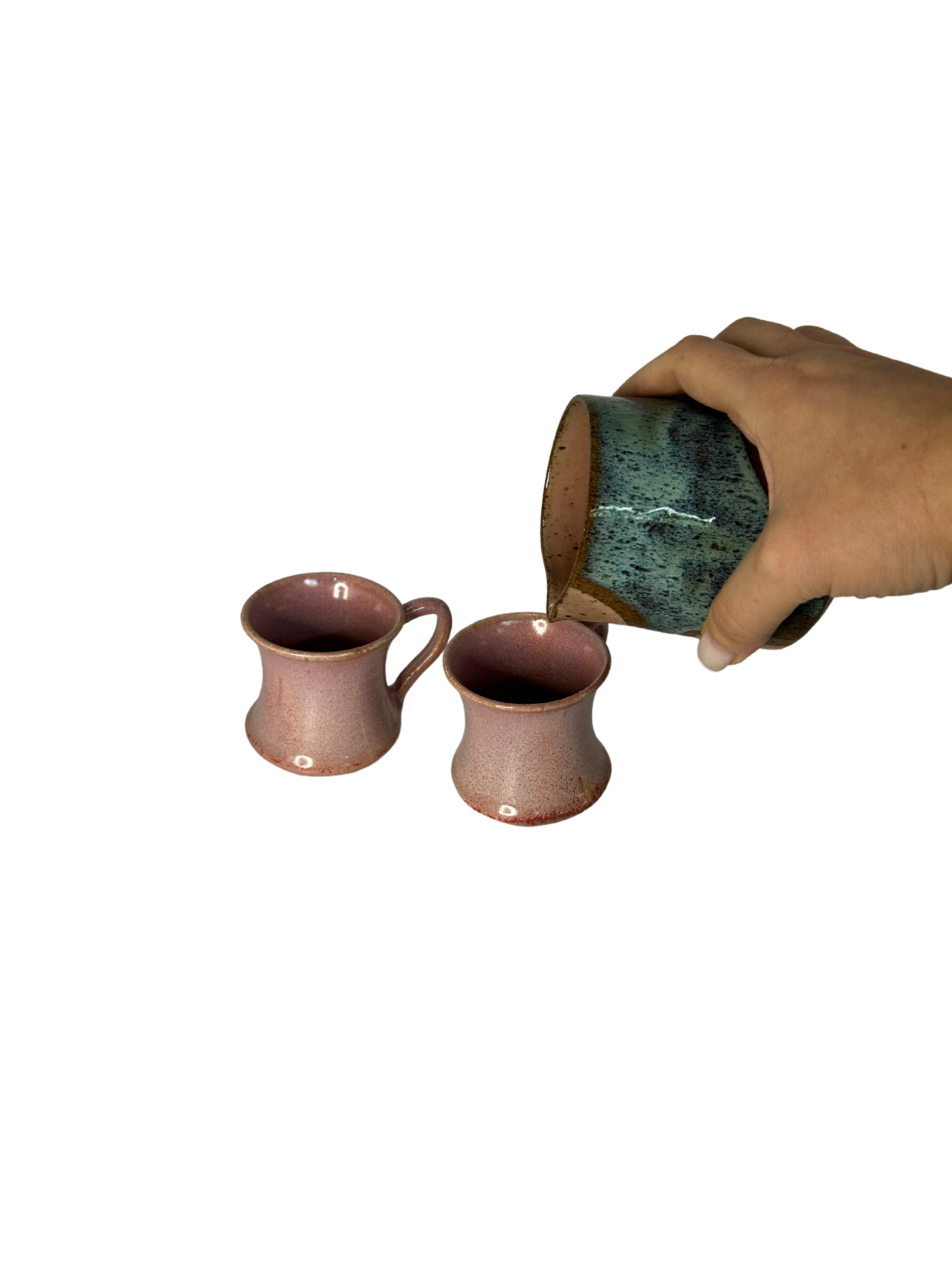 Dupla de Caneca Rosa & Leiteira