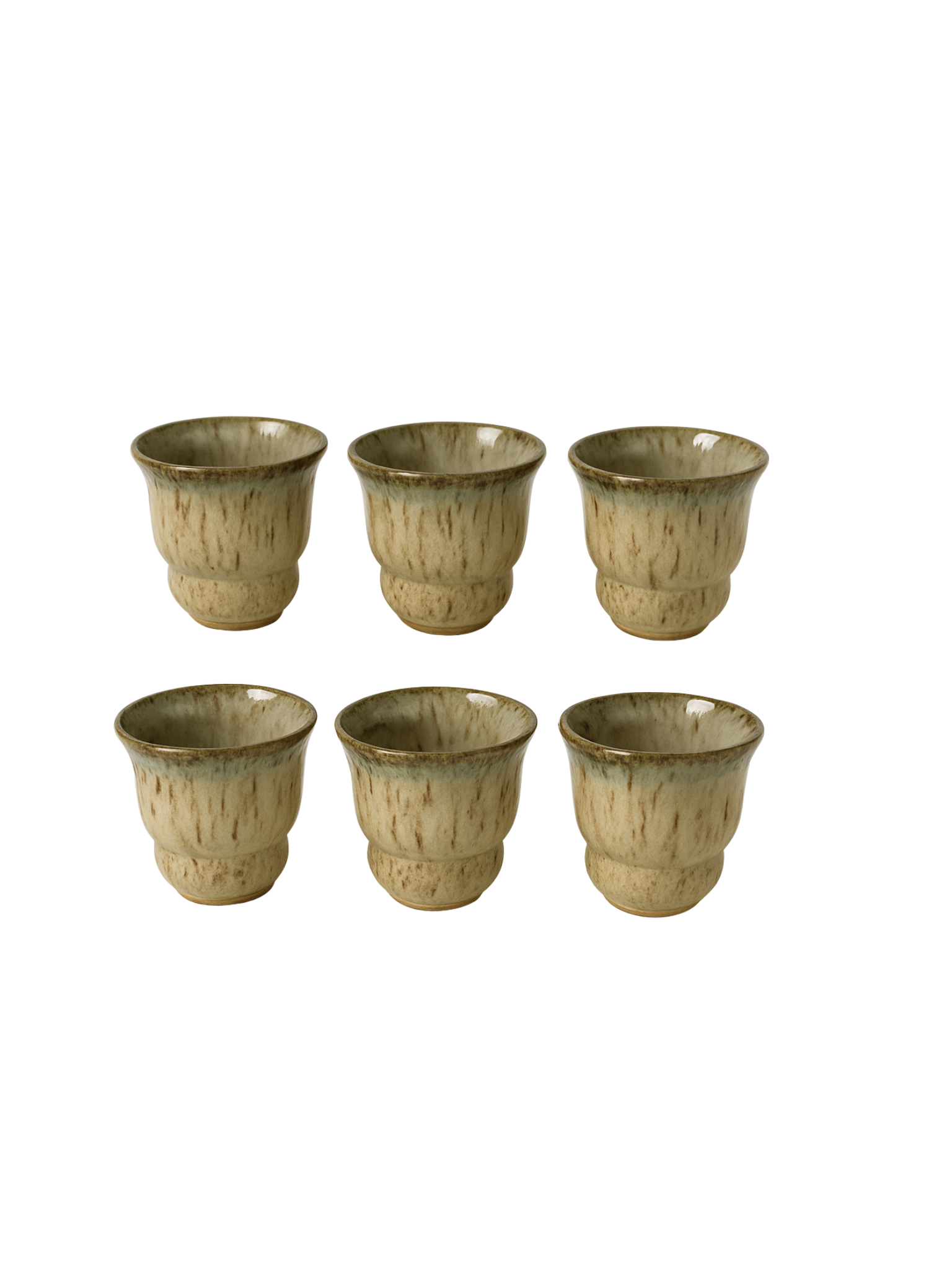 6 Copos de Café 3 Curvas Claro