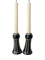 Vela Castiçal Listrado Verde